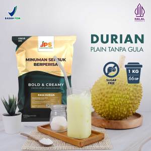 Bubuk Minuman Durian Plain Tanpa Gula 1 kg - Serbuk Duren Premium JPS [plain-fruit]