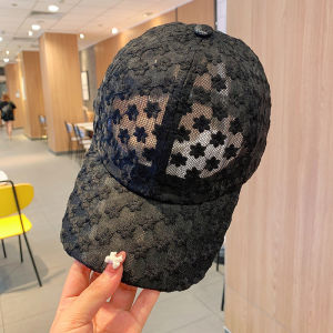 【Miễn phí vận chuyền】mũ bóng chày Cotton Mũ ren mùa hè cho nữ Mũ Nữ Thời Trang Hip Hop lưới có thể điều chỉnh
