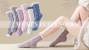 TEHOOK  Warm and Cozy Gift for Women  Fluffy Plush Socks  Plush Sleep Slippers Socks  -  Soft and warm fabric