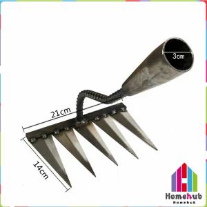 Homehub Durable Steel Hardened Handheld Weeding Tool Shovel Rake and Digging Hoe for Gardening