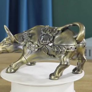 Premium Alloy Bull-shaped Decoration with Ashtray design Gift Desktop Decoration and Storage优质合金制成的牛形装饰品,带有烟灰缸设计,可作为礼物、桌面装饰品及收纳用具。。。