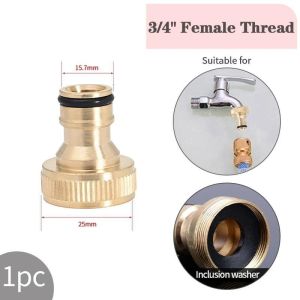 Brass Hose Quick Connector 1/2 & 1 (13mm/25mm) - Leak-Proof Dual Thread Coupling for Faucet Car Wash & Garden Anti-Rust Water Pipe Fitting
