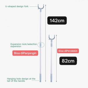 Pck-03/ Pck-06 Alat Bantu Jemur Pakaian Bisa Di Panjang Dan Pendekin Fleksibel Clothesline Pole clothes Dryer Fork