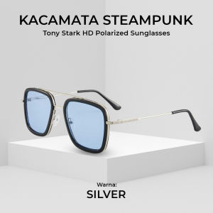 Kacamata Pria Sunglass Tony Stark Kacamata Gaya Hitam Pria Keren Anti Sinar UV400