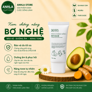 Kem chống nắng Bơ Nghệ Cỏ Cây Hoa Lá 30g – Kiềm dầu 12h kháng khuẩn nâng tông tự nhiên