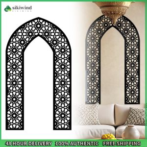 Sikiwind Mihrab Dome Design Islamic Wall Decal for Ramadans Festival Home Gift