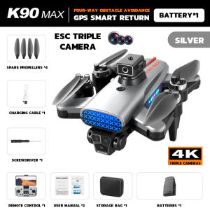 KAI TWO Drone 4K Ultra HDGPS Smart Home Self Mechanical barrier 3-Axis Smart Laser Barrierquadcopte /K90 MAX brushless GPS automatically returns drone