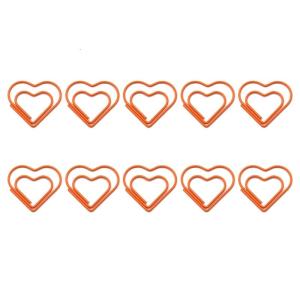 10 Pcs Heart Paper Clips Bookmarks Holders Creative Paperclip Metal Decorative Paper Clips for Office School Home