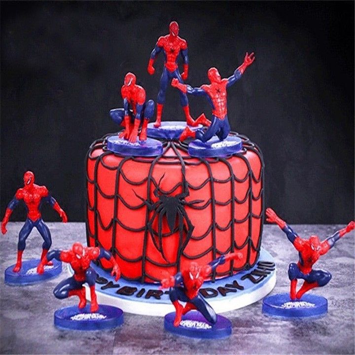 Bánh sinh nhật cả nhà là siêu nhân người nhện - Spiderman bá đạo 3985 - Bánh  Gato fondant