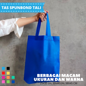 ISI 12 Tas Spunbond Goodie Bag Tali POLOS 38x45cm Goodybag Polos Souvenir Bag
