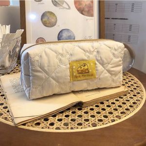 LITTLE DAISY | Cheese Fluffy Pouch / Puffy Pencil Case/ Tempat Pensil Korea Empuk Premium / Pouch Kosmetik Aesthetic Elegant Import