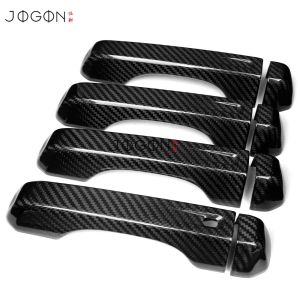 OnlyF U 8Pcs Carbon Fiber Exterior Car Side Body Door Handle Panel Cover Trim Accessories For Jeep Wrangler JL 2019-2025 Gladiator JT Y5R7K