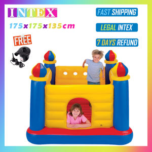 INTEX 48259 Castle Jumping Fun Children Inflatable Trampoline Bounce Pool Naughty Castle 175*175*135CM