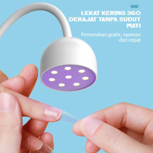 Lampu Paku Teratai 8 Led UV Nirkabel 24 Watt Bentuk Lampu Pengering Kutek Polygel Nail Extension Pengering Kutek Gel