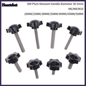 [Heartsbat] 2pcs ngành công nghiệp thiết bị M6 M8 M10 38 # chủ đề hình ngôi sao kẹp Bolt Knob Bakelite nhựa đầu xử lý vít