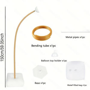 BETTERFORM 1.5m/2.5m Balloon Arch Kit With Base Free Bending Half Arch Balloon Stand Adjustable Balloon Column Kit Wedding Birthday Party