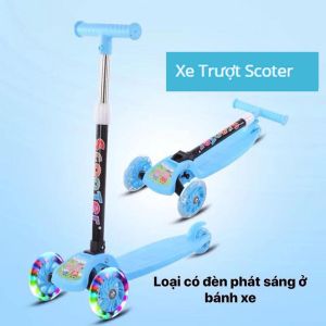 [GIAO 2H]Xe scooter Phát Sáng cho bé Từ 1 đến 5 Tuổi Thiết Kế Chắc Chắn Xe Phát Sáng Khi Chạy -Xe Trượt Scooter cho bé xe scooter trẻ em 3 bánh gấp gọn có đèn phát sáng