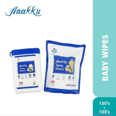 Anakku Baby Wipes Canister 150s + Refill pack 100s