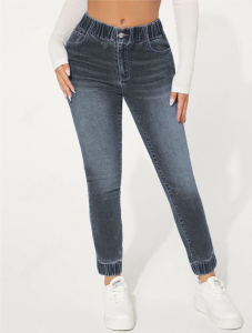 GARTERIZED LADIES PANTS STRETCHABLE QUALITY FITTED JEANS FOR WOMEN #6301