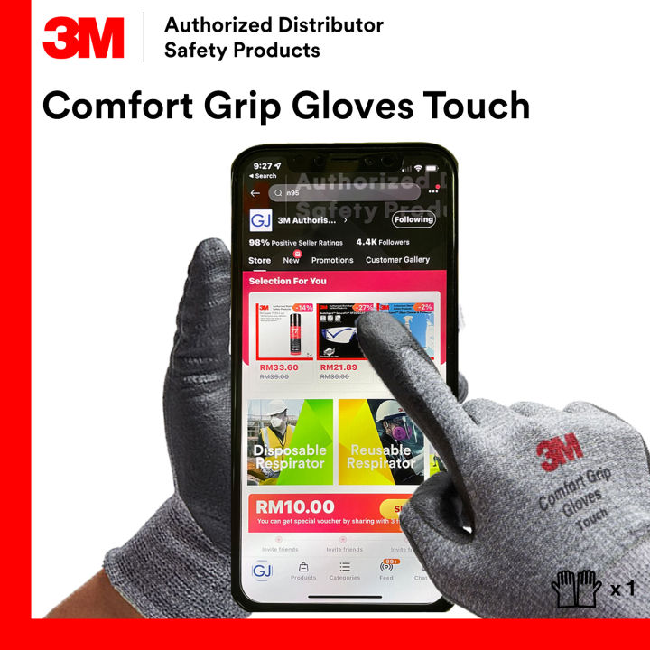 3M Comfort Grip Gloves Touch Touch Screen Gloves Touch Screen