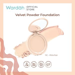 Wardah Colorfit Velvet Powder Foundation - Bedak Padat Dengan SPF 20 - Oil Control - Tahan Lama Hingga 12 Jam | Refill