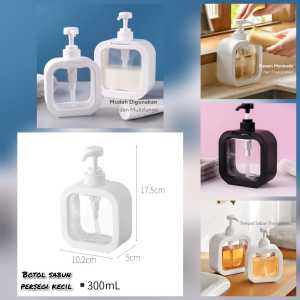 Botol Sabun Cair Shampoo Dispenser Aesthetic 500ML 300ML Hitam Putih Botol Refill