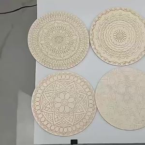 [COD]  New wooden mandala painting templates DIY Unfinished Wooden Carvings Adults Children Wedding Home Decoration