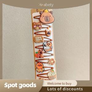 Heabety Fashion 10pcs Cute Capybara Mini Hairpin Girl Women Hair Clips Headwear Hair Clip Side Bangs Clip Headdress Kids Hair Accessories