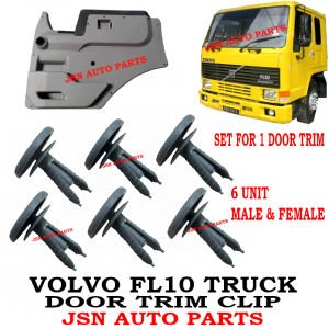 J01S30 DOOR TRIM CLIP VOLVO FL10 HOWO SINOTRUK SET ( 6PCS MALE 6PCS FEMALE )