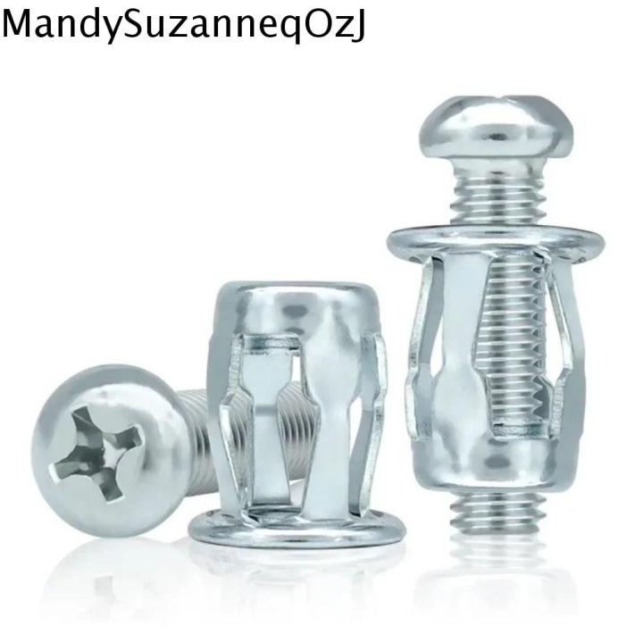 MANDYSU 10pcs Carbon Steel Petal Rivet Multiple Sizes Silver Expansion