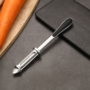 German Paring Knife Peeler 3 in 1 and shredder stainless steel sharp multifunctional kitchen peeler with shredder slicer set for vegetable and fruits potato chips heavy duty carrot cucumber julienne pineapple eye seed remover dig kitchen made in japan