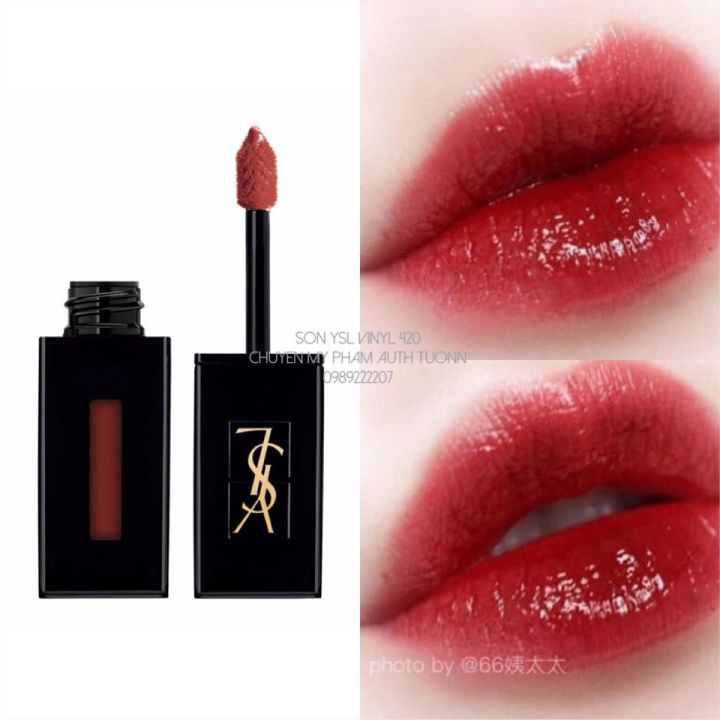 Son Kem YSL Vinyl Cream Lip Stain 420 Chili Vibration 5.5ml
