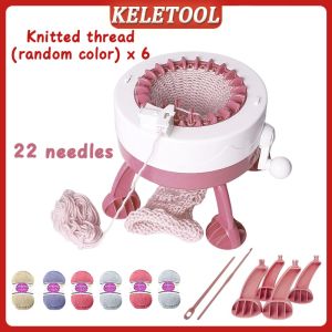 48‑Needle Round Knitting Machine Rotating Circular Knitting Loom Time‑Saving Weaving Tool Great For Kids Adult DIY Handcraft Activity