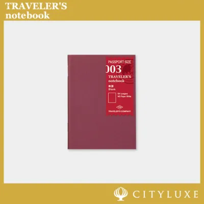 TRAVELERS notebook Refill (Passport Size) 001/002/003 Lined/Grid/Blank