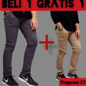 PROMO MURAH 1 PAKET ISI 2 PIS Celana Panjang Pria - Celana Chinos Pria Terbaru Masakini