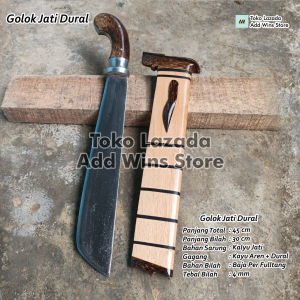Golok baja per tempa sepuh air - alat untuk tebang bambu kayu kupas kelapa khas cibatu - golok gagang dural