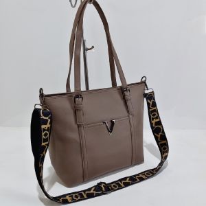 Tote Bag Wanita GHL VIVI Elegan Kulit Imitasi dengan Tali Motif Grafis