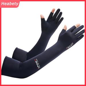 Heabety  Người Đàn Ông Của Câu Cá Kem Chống Nắng Cánh Tay Tay Áo Mùa Hè Băng Lụa Đàn Hồi UV Bảo Vệ Tay Áo Găng Tay Ngoài Trời Đi Xe Đạp Tay Áo
