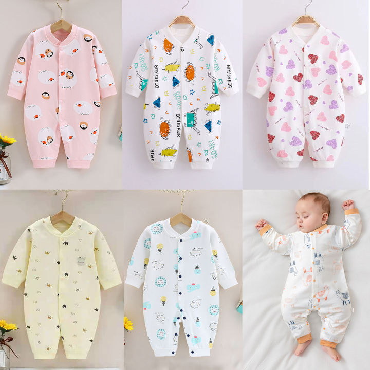mliinjoy Baby Long Sleeve Romper – Soft Cotton Snap-Up Jumpsuit for Infants and Toddlers