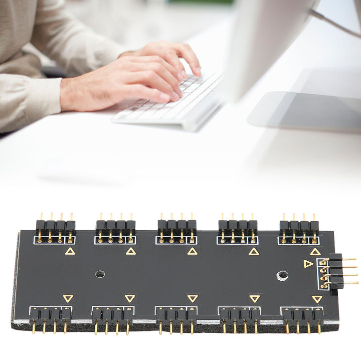 RGB Hub Controller 1‑10 RGB Hub Controller PC Chassis Fan Hub CPU ...