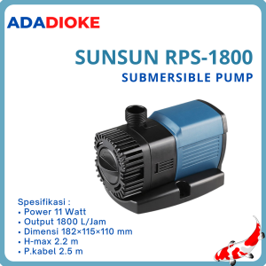Sunsun Rps 1800 Liter/Rps1800 Pompa Celup Kolam Ikan Aquarium