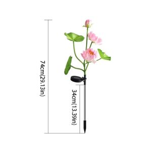 XYAX Cắm đèn vào Đèn sen năng lượng  trời 3 đèn LED Chạy bằng năng lượng  trời Đèn năng lượng  trời Thiết kế hoa Đèn LED Đèn LED cho sân vườn Vườn ngoài trời
