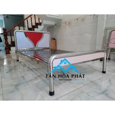 Giường ngủ inox tròn cao cấp nhiều kích thước từ 1m đến 1m8x2m Mẫu 03 - miễn phí giao hàng lắp ráp tận nơi tại Hồ Chí Minh xưởng nhà bao giá tốt xưởng nhà bao giá tốt THP26