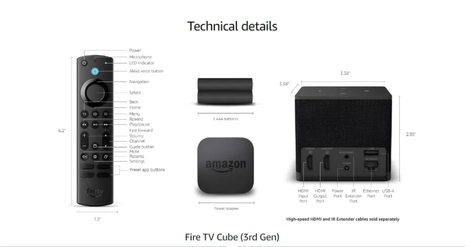 Amazon Fire TV Cube (Latest 3rd Generation) , Hands-free