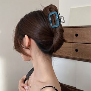 Jepit Rambut Selulosa Asetat Logam Vintage Chinese Ink Painting Acetate Metal Hair Claw HSAS