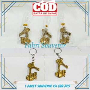 Souvenir Pernikahan Ultah dan Khitanan Gantungan Kunci Vespa Gold Kemasan Plastik ISI 100 PCS