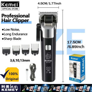 Kemei KM-1833 tóc Clipper xách tay cắt tóc tông đơ cho nam giới USB cắt Tóc máy cạo râu điện dao cạo LCD màn hình hiển thị kỹ thuật số