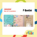 Orions F QUOTES SPIRAL Notebook W/Plastic Jacket 80lvs- Set of 3, 6, 10. 