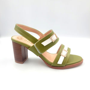 Giày sandal nữ cao gót 7cm hàng hiệu rosata hai màu đen xanh thời trang cao cấp ro528