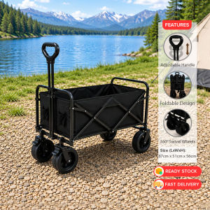 TEEMO 150L Outdoor Wagon Trolley Foldable Trolley Tool Truck Portable Shopping Cart Camping Trolley Troli Barang - Fulfilled by TEEMO SHOP